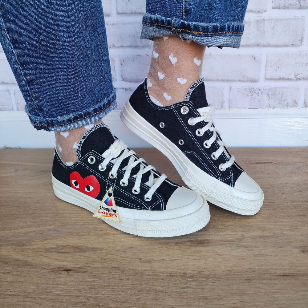 ⭐Converse Chuck 70 X Comme Des Garçons Sz 7 Women's shoes Sneaker Black A08796C